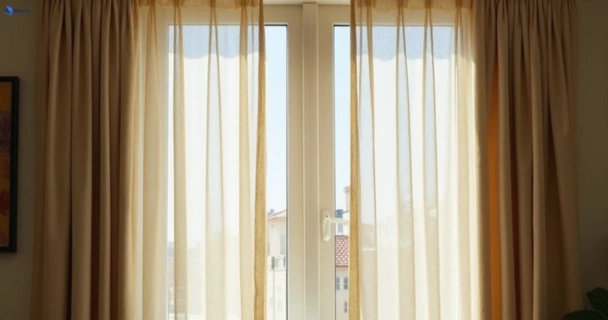 Dusty and dull curtains in merlynston-vic before steam cleaning